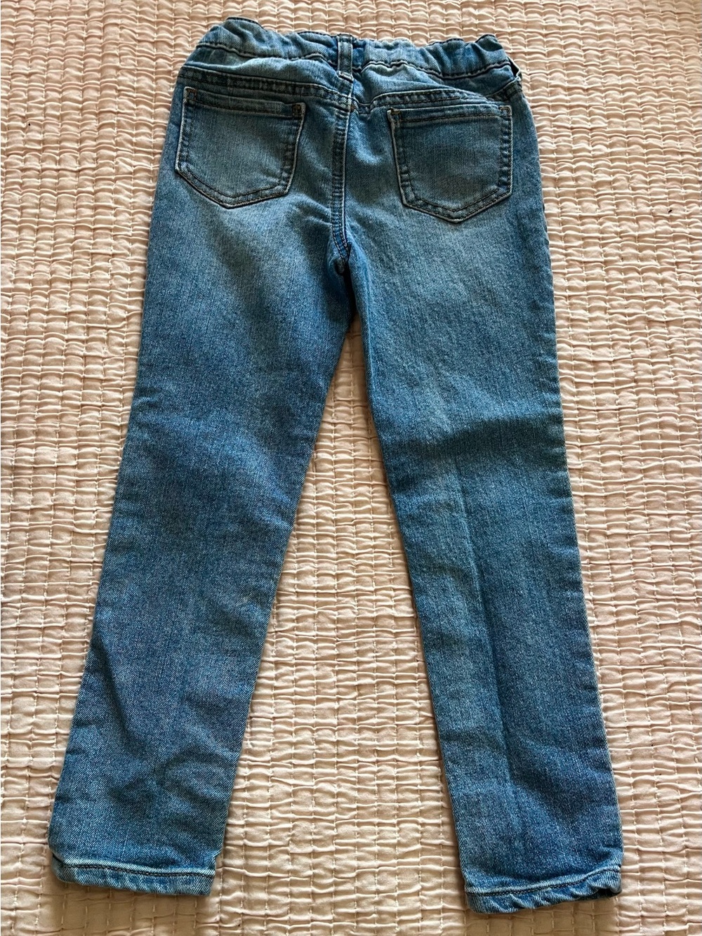 Bundle lot 3 Girls size 5 Blue Denim Jeans boot skinny straight cat butterfly - Picture 4 of 10